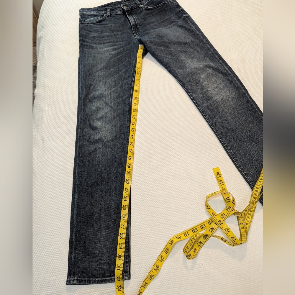 HUGO BOSS Men's Jeans Size W30 L32 Slim Fit Blue Stretch Denim Zip . - Picture 6 of 11